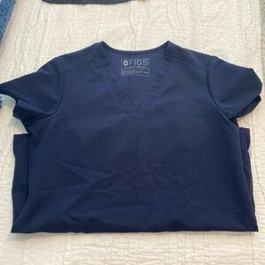 Navy blue scrub top